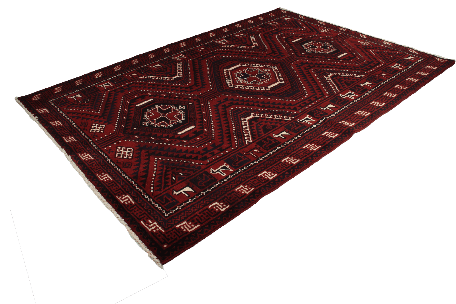 Lori — Hand-knotted, 213x303 cm, Red, 100% Virgin Wool | View 4