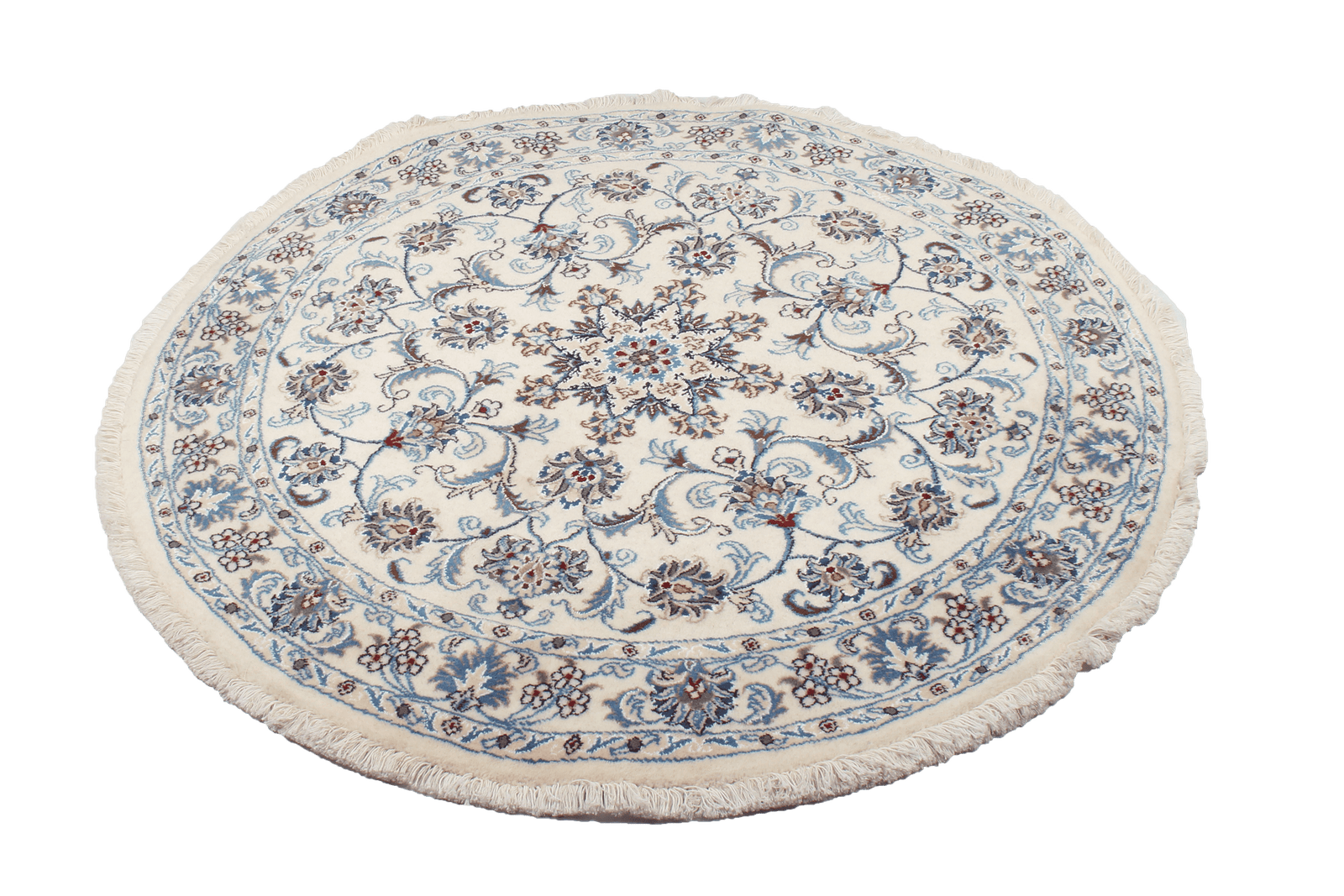 Nain — Hand-knotted, 135x135 cm, Beige, 100% Virgin Wool | View 4