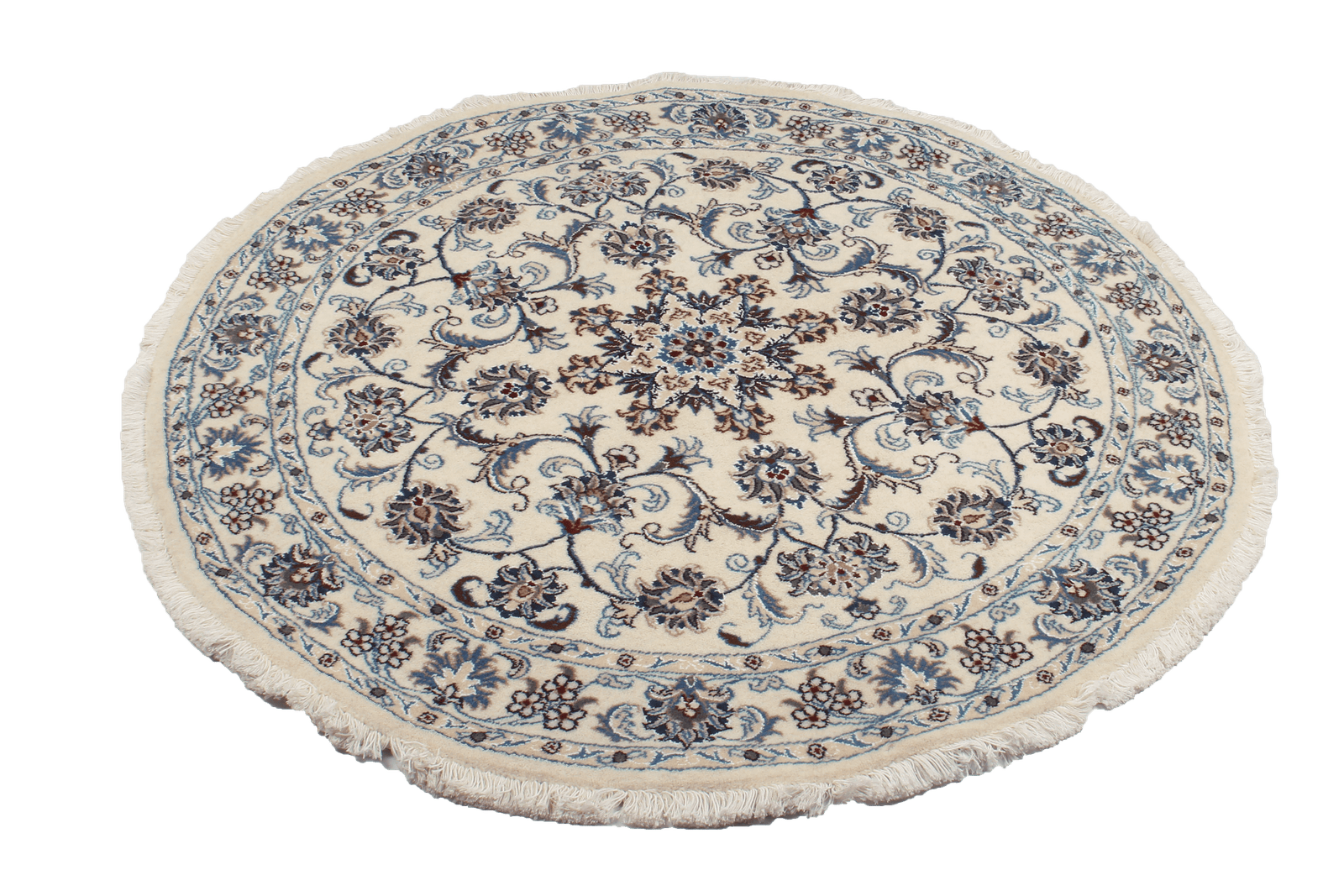 Nain — Hand-knotted, 135x135 cm, Beige, 100% Virgin Wool | View 5