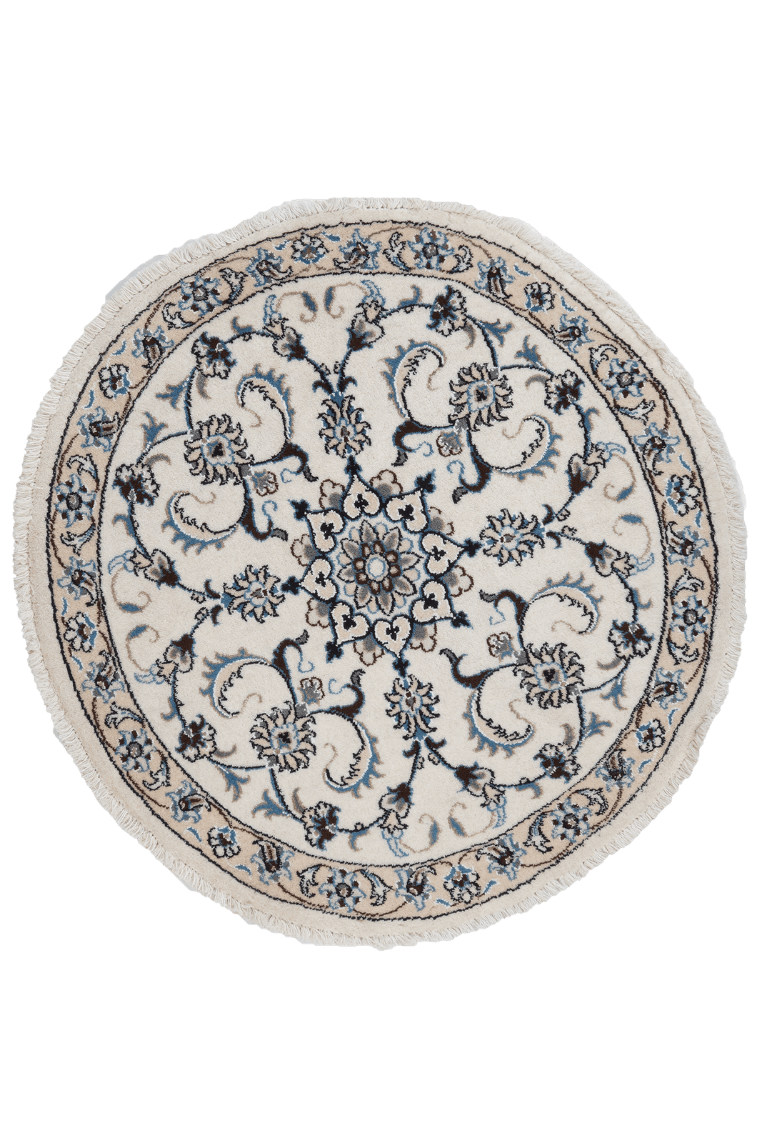 Nain — Hand-knotted, 100x100 cm, Beige, 100% Virgin Wool | Main view