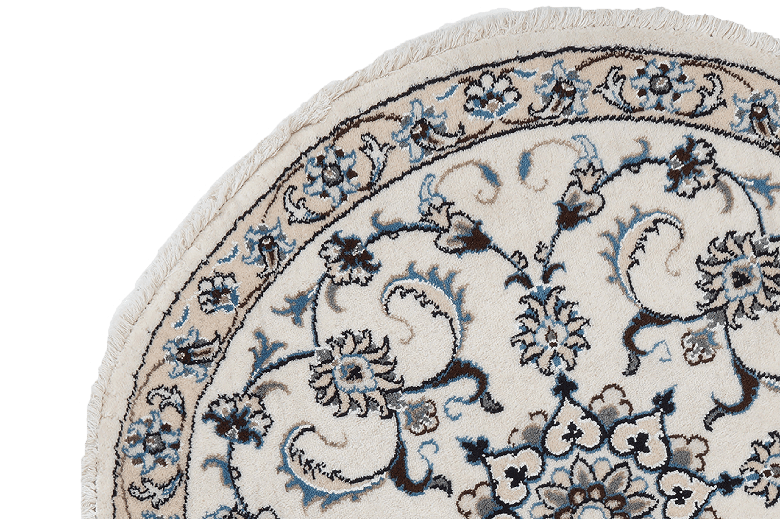 Nain — Hand-knotted, 100x100 cm, Beige, 100% Virgin Wool | View 3