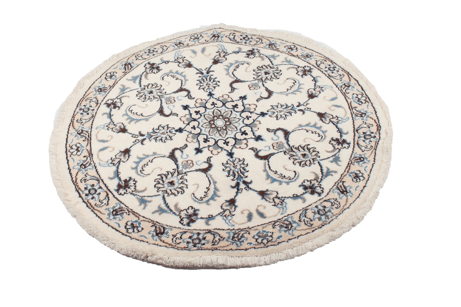 Nain — Hand-knotted, 100x100 cm, Beige, 100% Virgin Wool | View 4