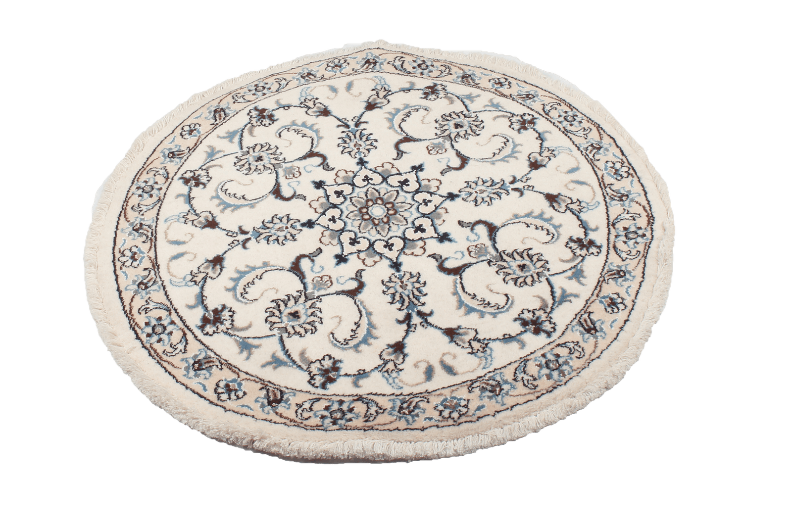 Nain — Hand-knotted, 100x100 cm, Beige, 100% Virgin Wool | View 4