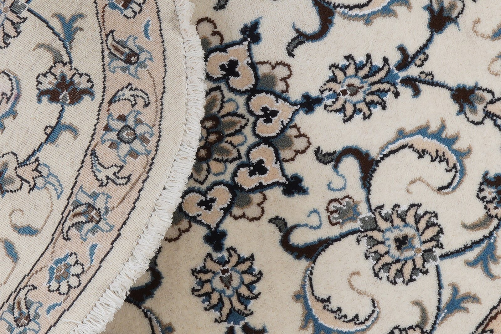 Nain — Hand-knotted, 100x100 cm, Beige, 100% Virgin Wool | View 7