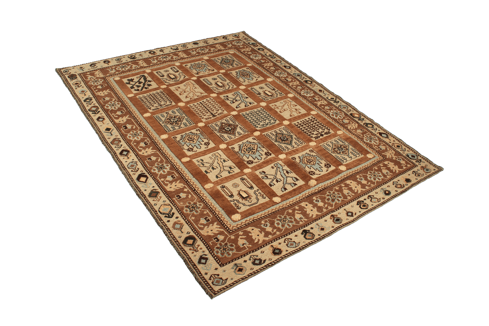 Kelim Belutch — Handmade, 133x174 cm, Brown, 100% Virgin Wool | View 4