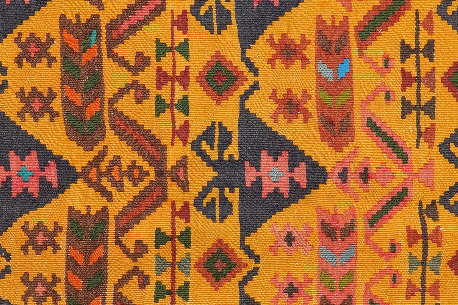 Kelim Ardebil — Handmade, 184x306 cm, Yellow, 100% Virgin Wool | View 7
