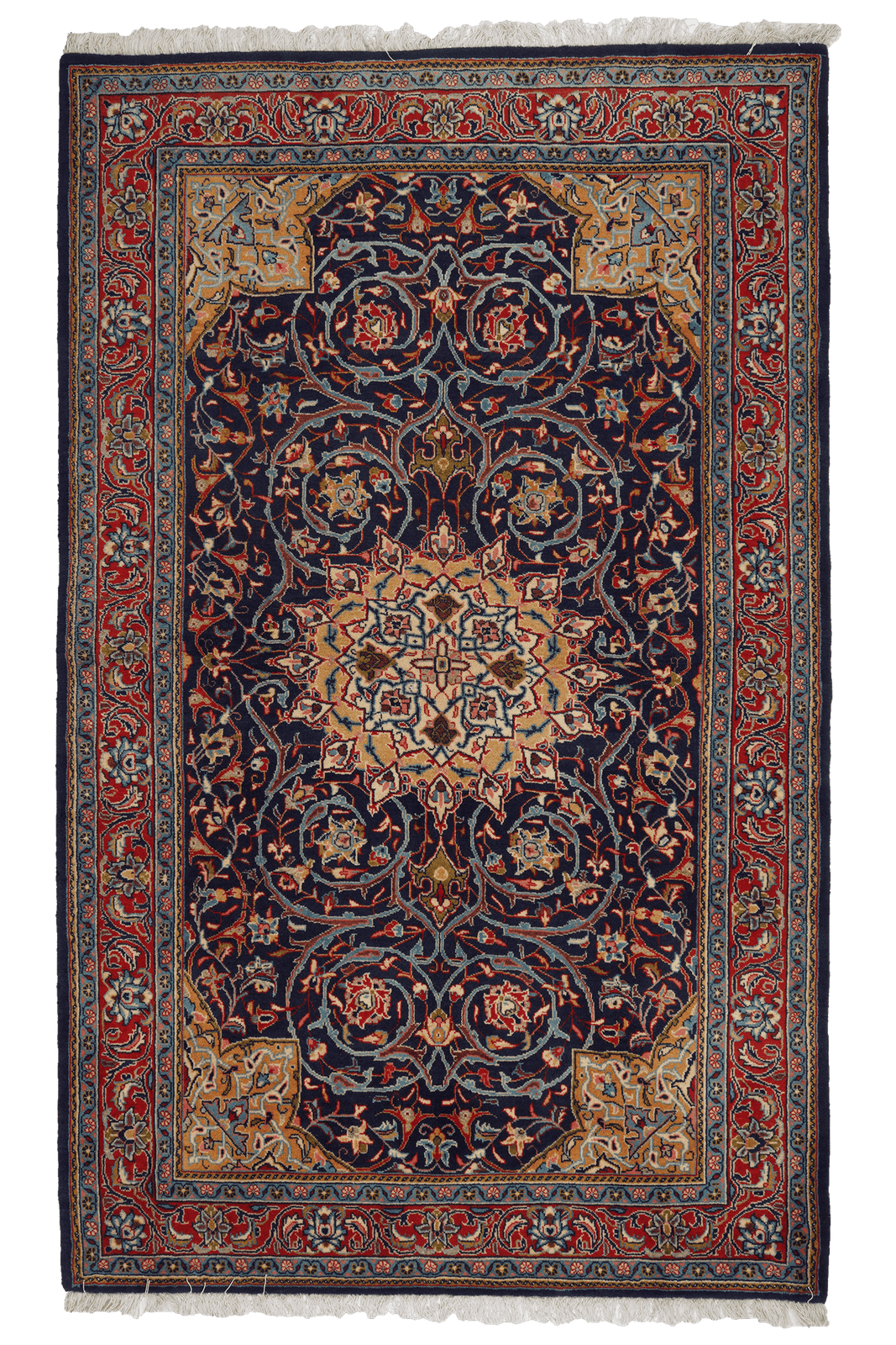 Mahal — Hand-knotted, 133x214 cm, Blue, 100% Virgin Wool | Main view