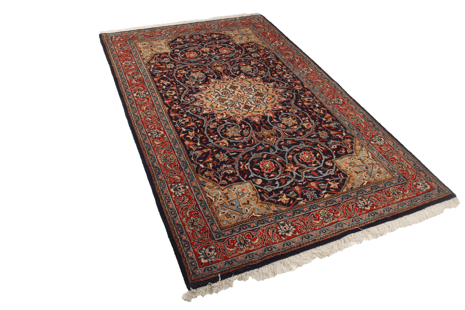 Mahal — Hand-knotted, 133x214 cm, Blue, 100% Virgin Wool | View 4