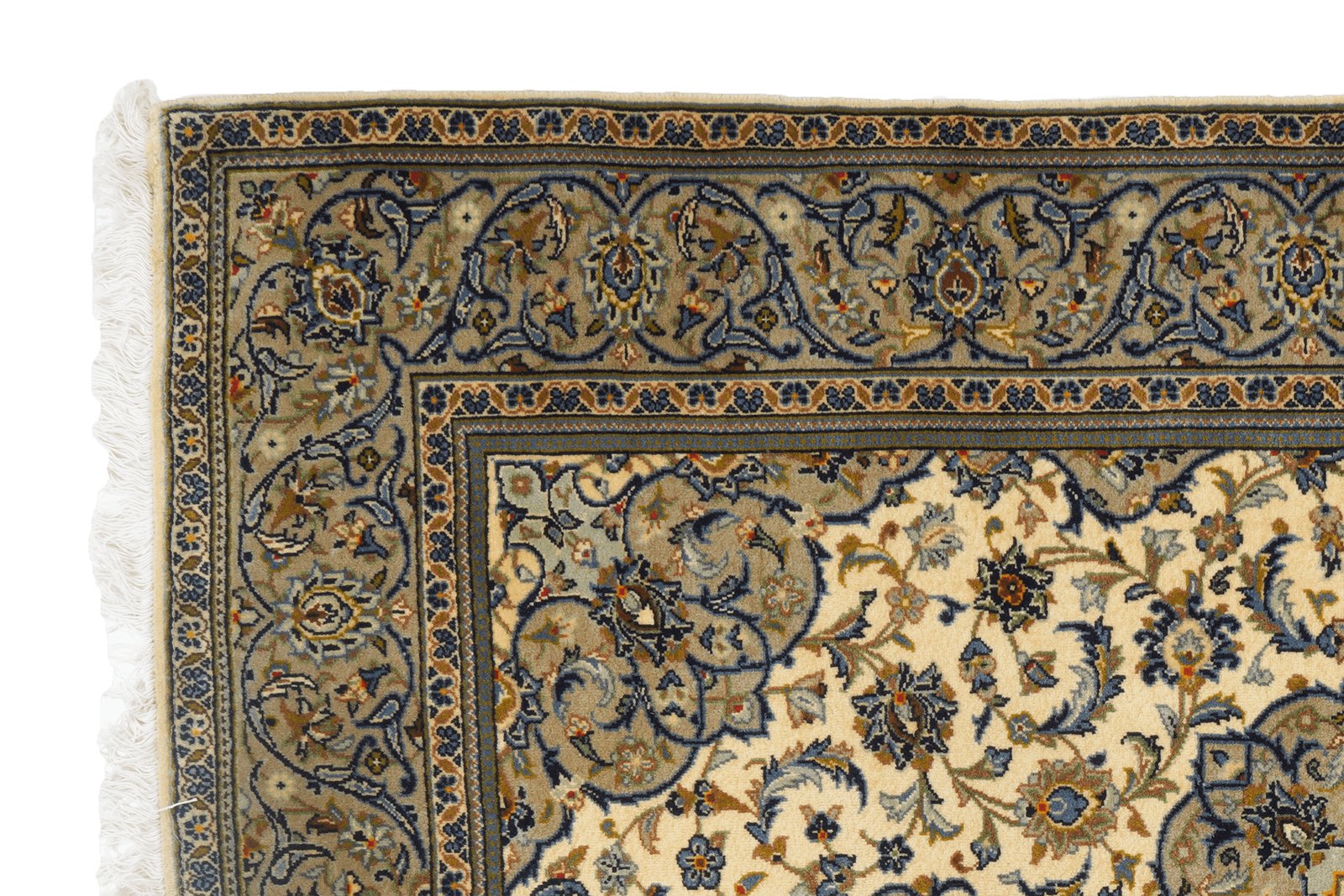 Kashan — Hand-knotted, 143x193 cm, Beige, 100% Virgin Wool | View 3