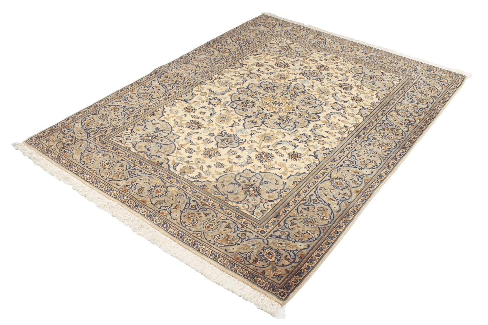 Kashan — Hand-knotted, 143x193 cm, Beige, 100% Virgin Wool | View 4