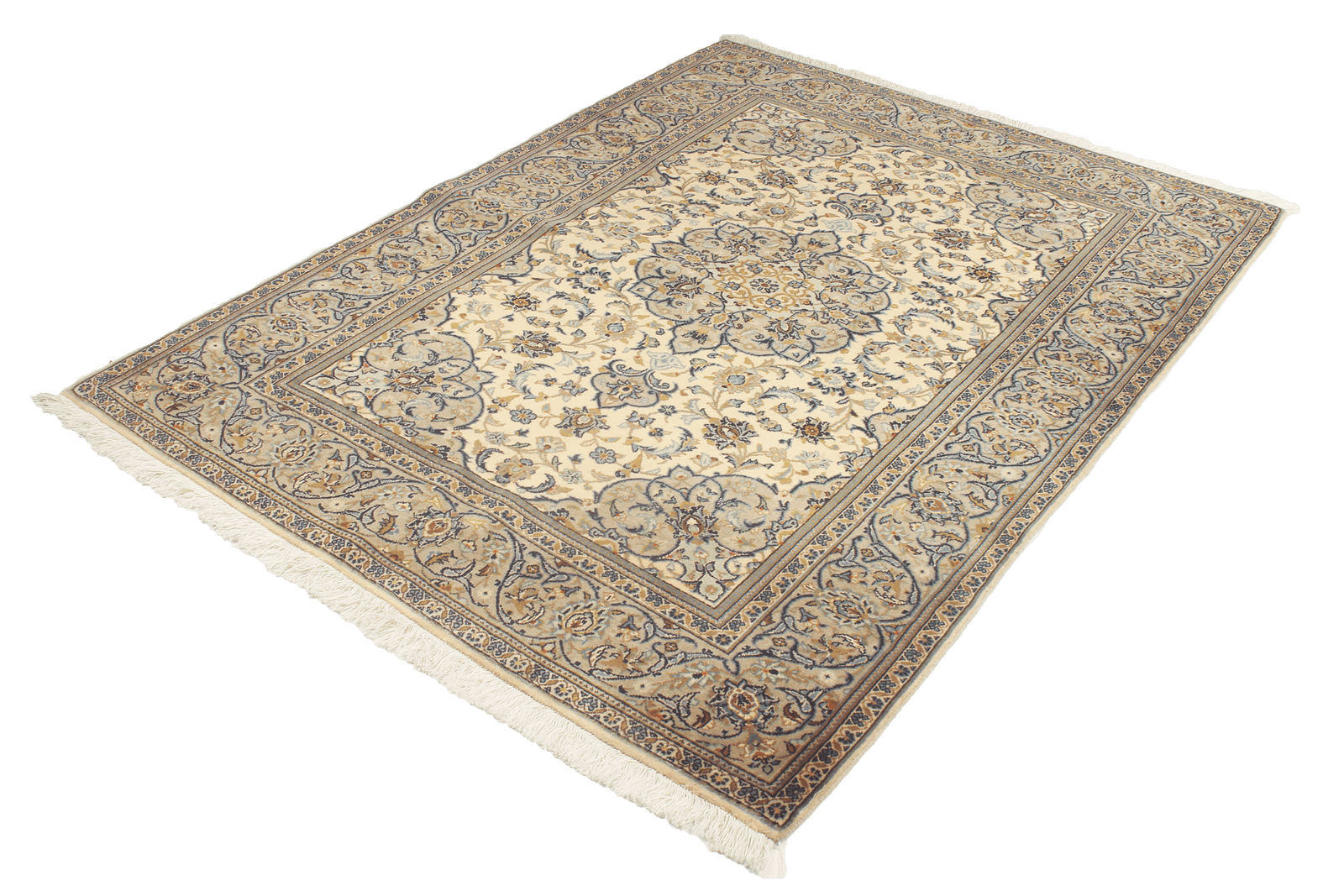 Kashan — Hand-knotted, 143x193 cm, Beige, 100% Virgin Wool | View 4