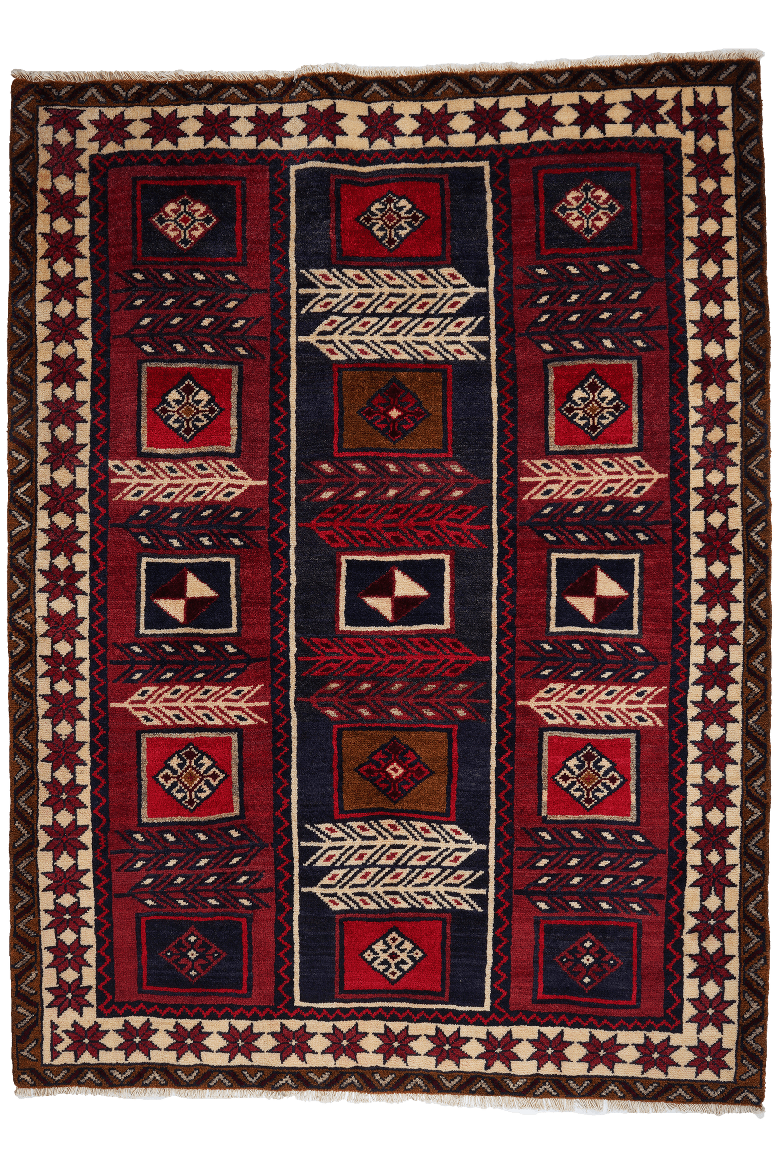 Lori — Handgefertigt, 195x146 cm, Beige, 100% Virgin Wool | Main view