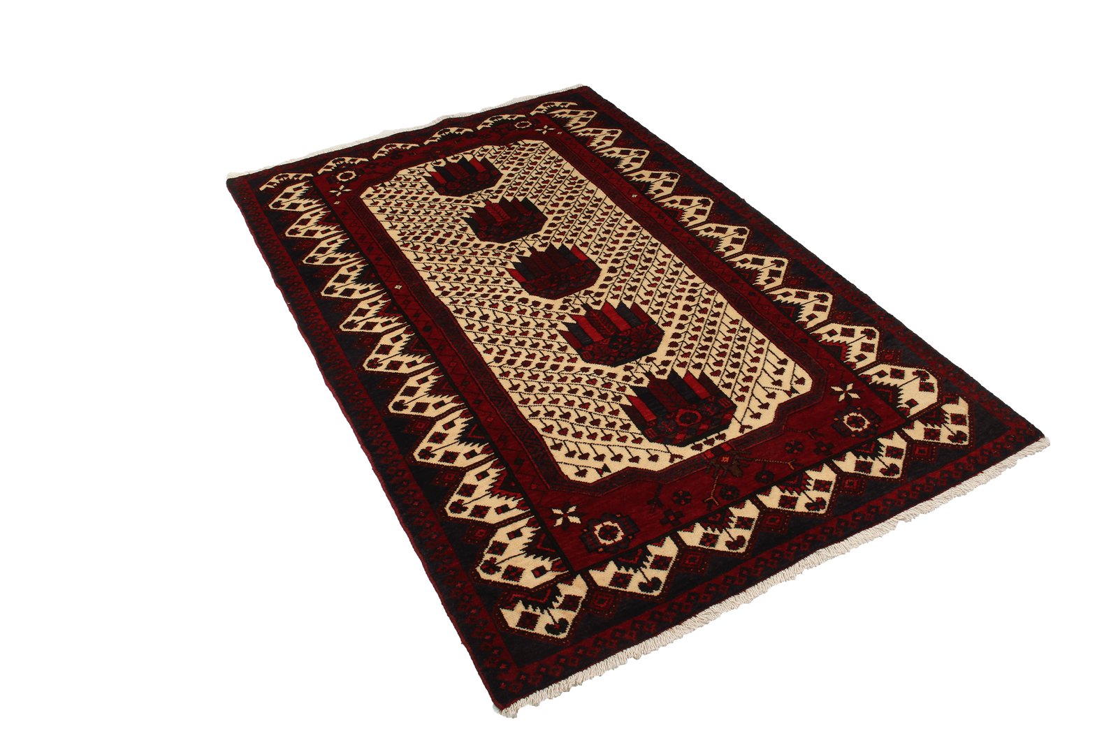 Shahsavan — Hand-knotted, 128x196 cm, Beige, 100% Virgin Wool | View 4