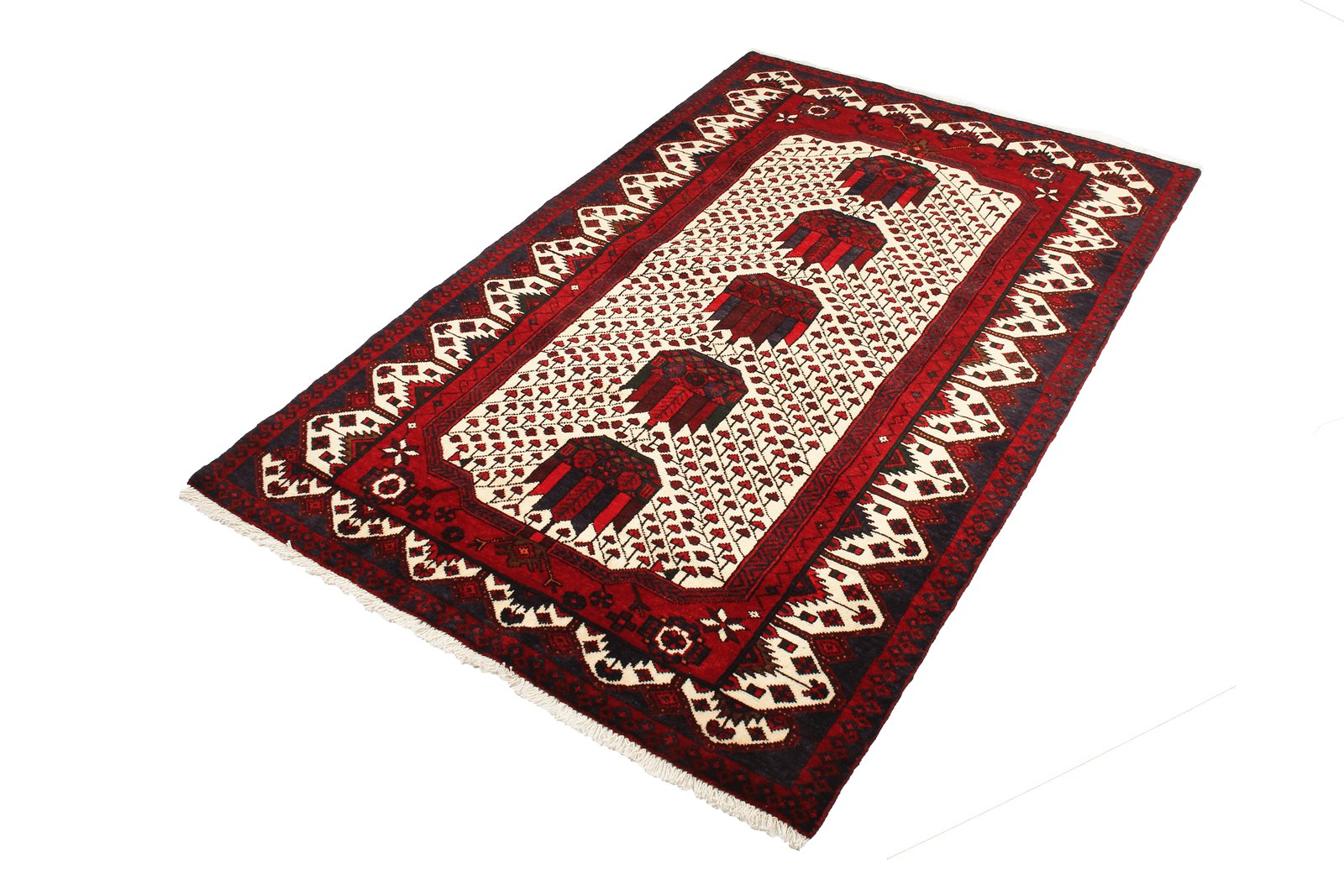 Shahsavan — Hand-knotted, 128x196 cm, Beige, 100% Virgin Wool | View 5
