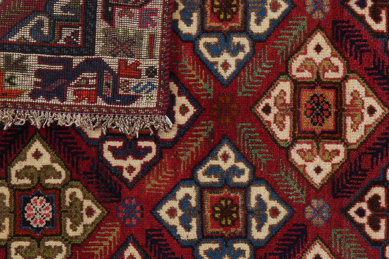 Gashgai — Hand-knotted, 95x163 cm, Red, 100% Virgin Wool | View 8