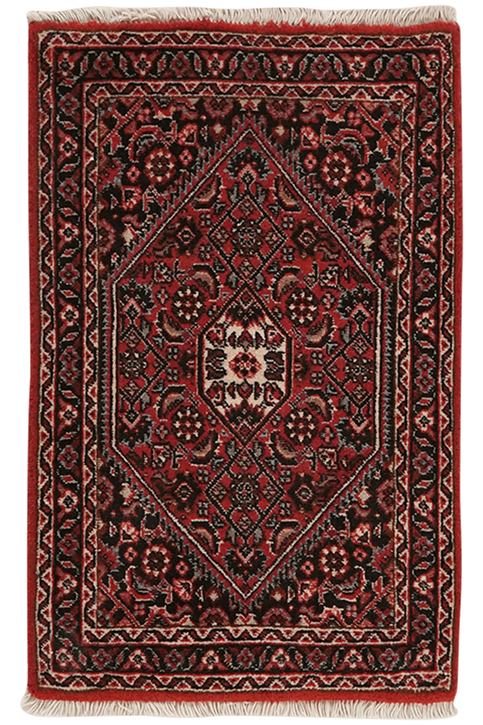 Bidjar Zandjan — Hand-knotted, 45x69 cm, Blue, 100% Virgin Wool | Main view