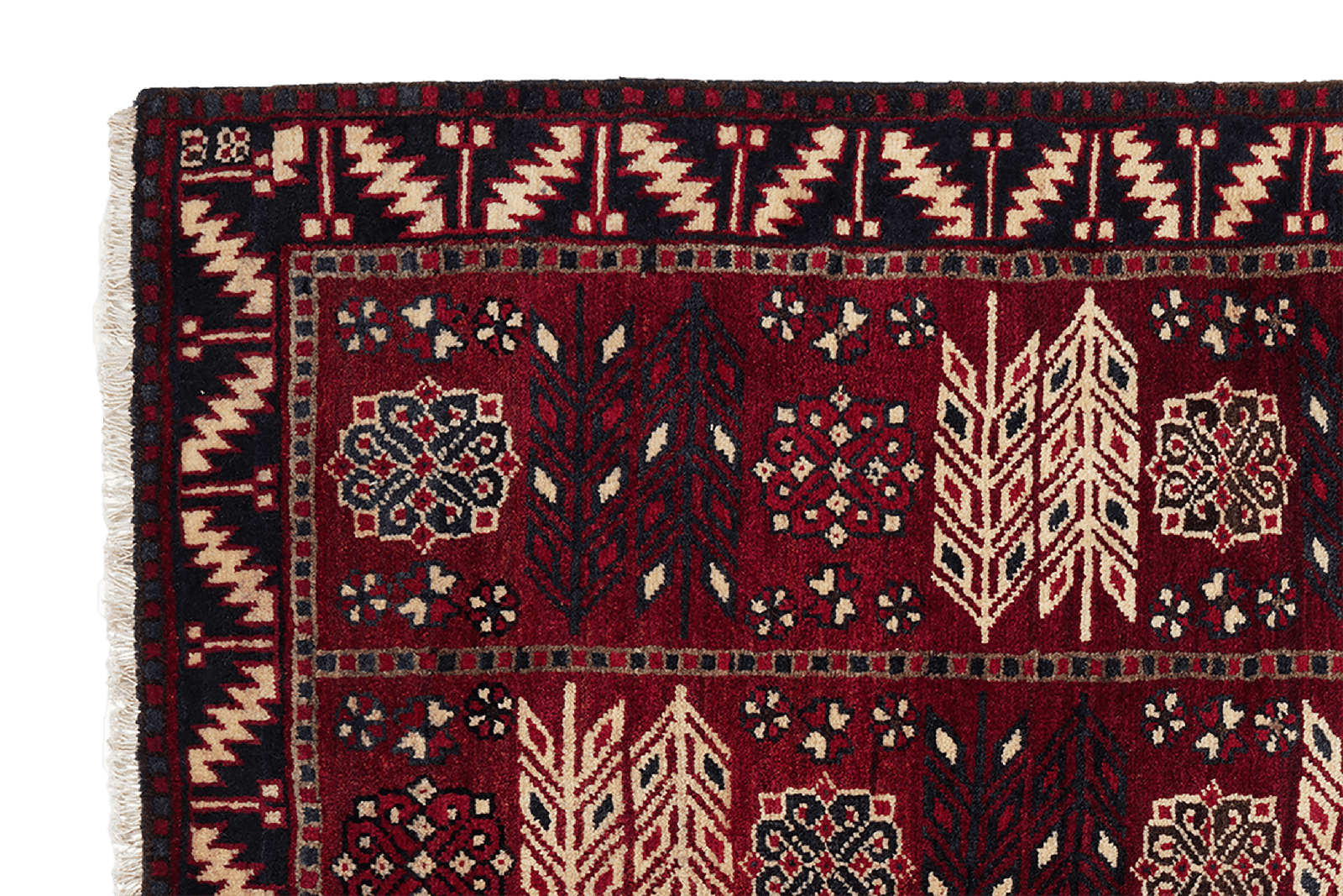 Lori — Hand-knotted, 130x206 cm, Red, 100% Virgin Wool | View 3