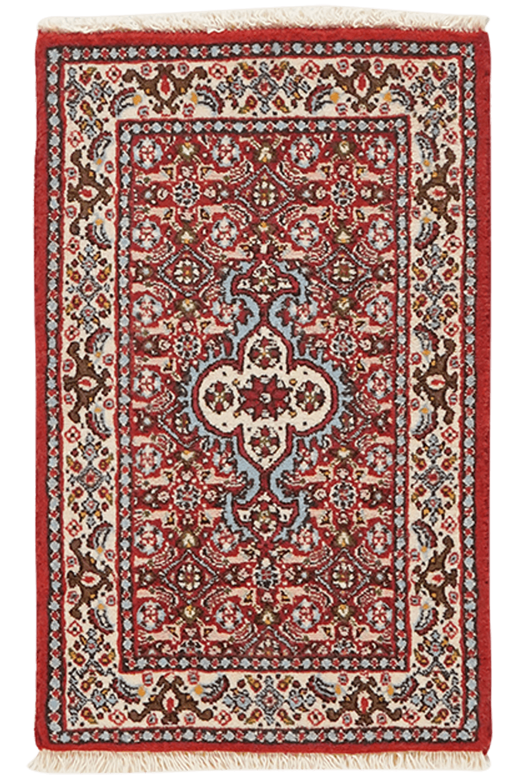 Moud Mahi — Hand-knotted, 39x62 cm, Red, 100% Virgin Wool | Main view