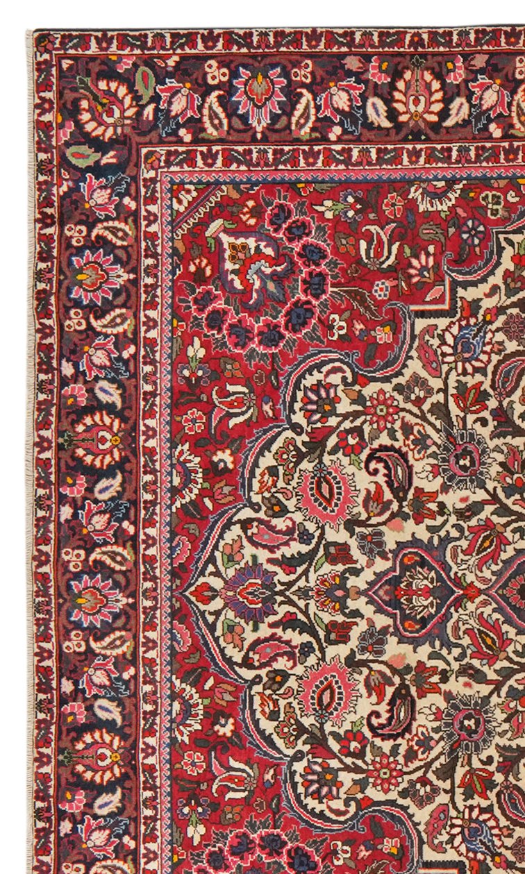Bakhtiar — Hand-knotted, 209x303 cm, Beige, 100% Virgin Wool | View 3