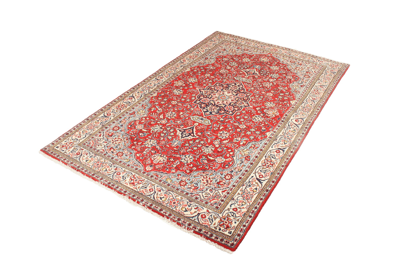 Sarough — Hand-knotted, 129x215 cm, Red, 100% Virgin Wool | View 5