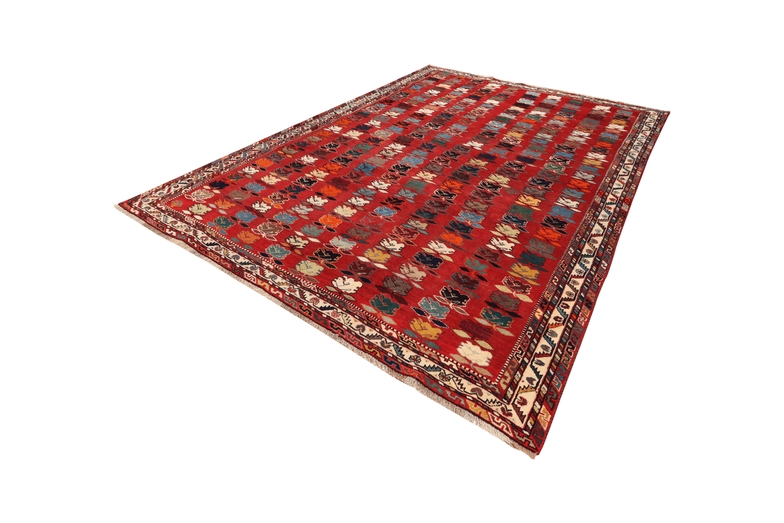 Gashgai — Hand-knotted, 243x347 cm, Red, 100% Virgin Wool | View 5