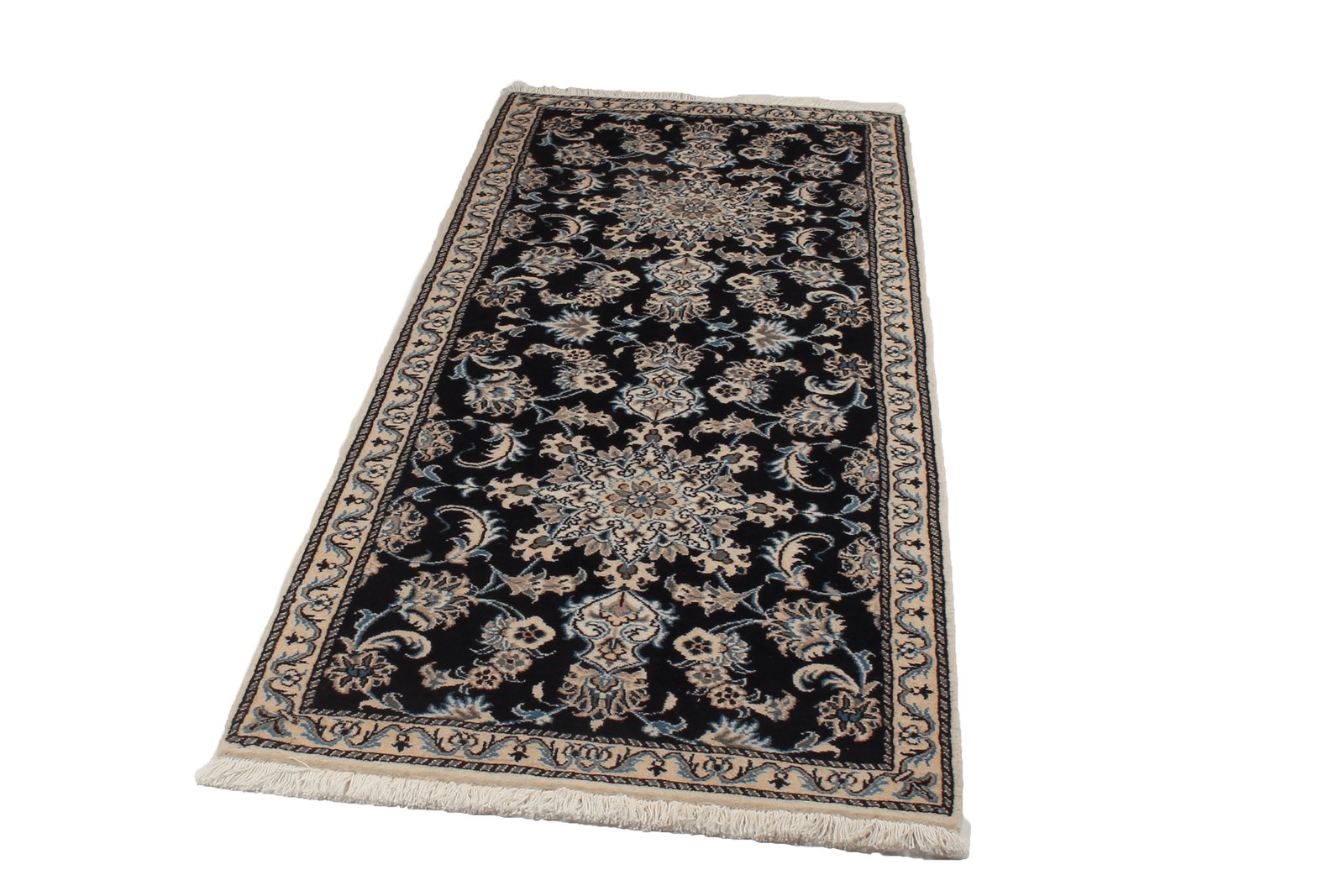 Nain 12La — Hand-knotted, 78x197 cm, Blue, 100% Virgin Wool | View 5
