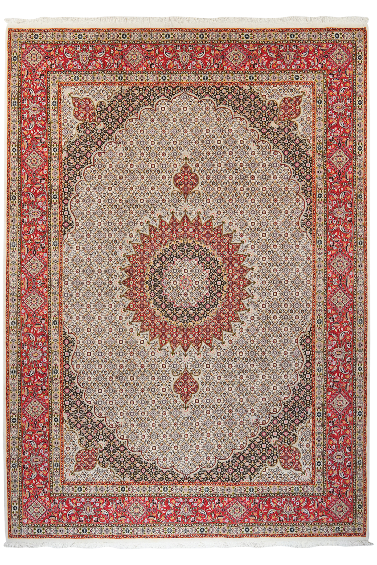 Moud Mahi — Handgefertigt, 352x245 cm, Rot, 100% Virgin Wool | Main view