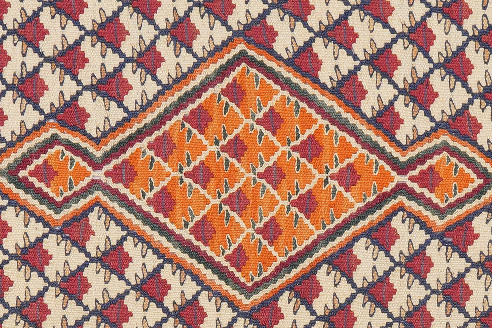 Kelim Senneh — Handmade, 60x86 cm, Beige, 100% Virgin Wool | View 6