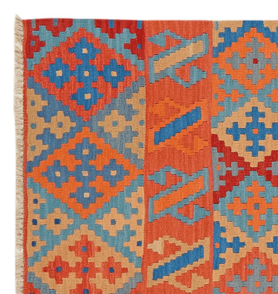 Kelim Gashgai — Handmade, 82x296 cm, Multicolor, 100% Virgin Wool | View 3