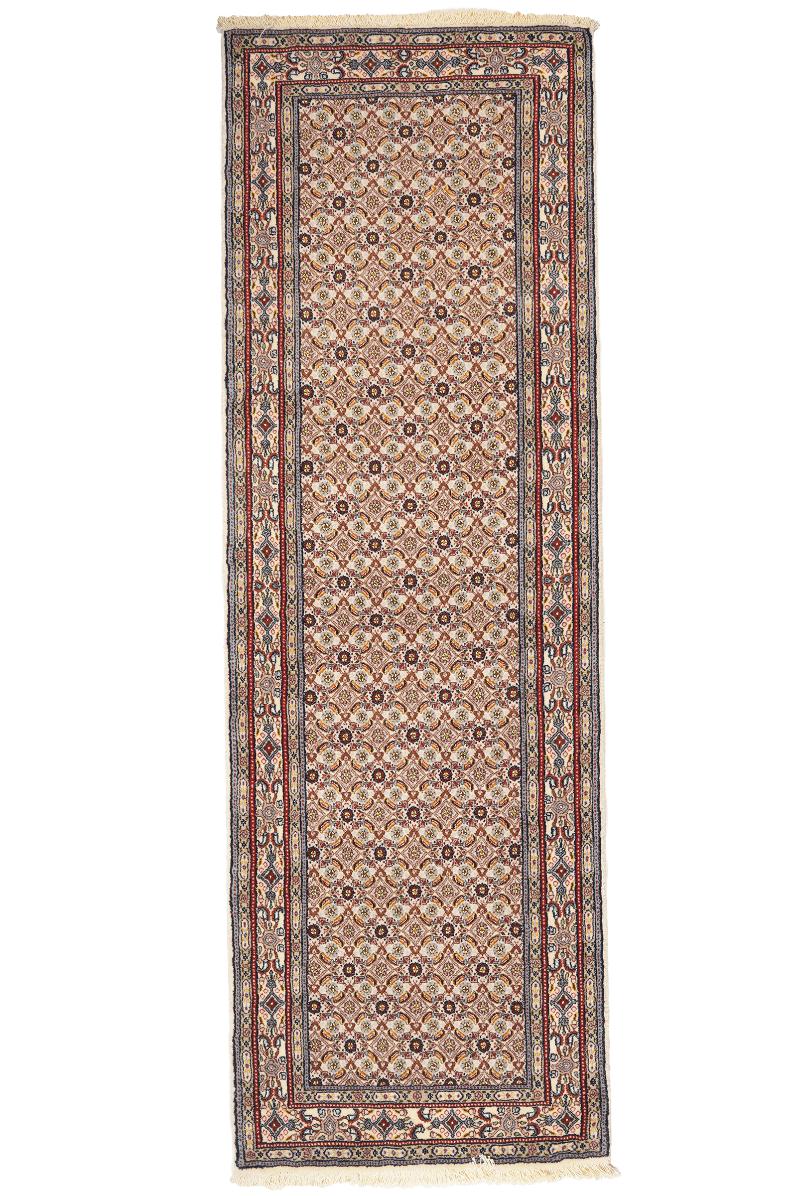 Moud Mahi — Hand-knotted, 81x247 cm, Beige, 100% Virgin Wool | Main view