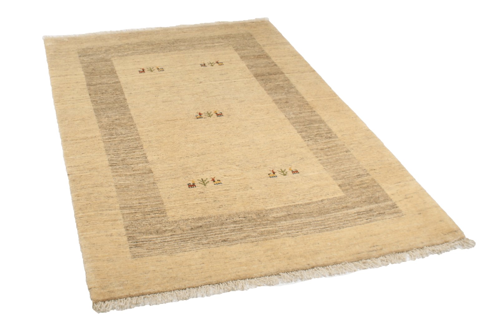 Gabbeh Sonnat — Hand-knotted, 122x182 cm, Beige, 100% Virgin Wool | View 4