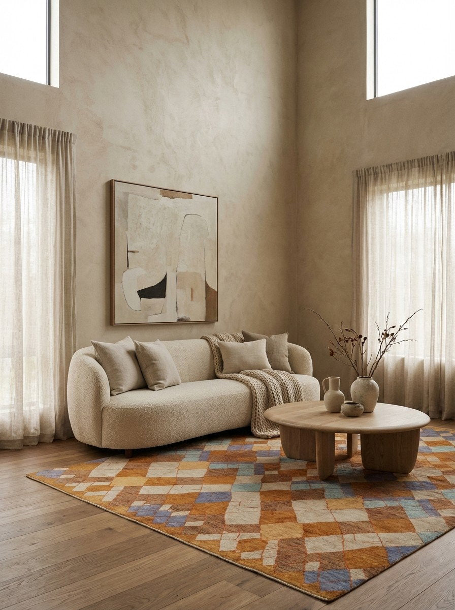 Rizbaf — Handgefertigt, 238x172 cm, Bunt, 100% Virgin Wool | Detail view