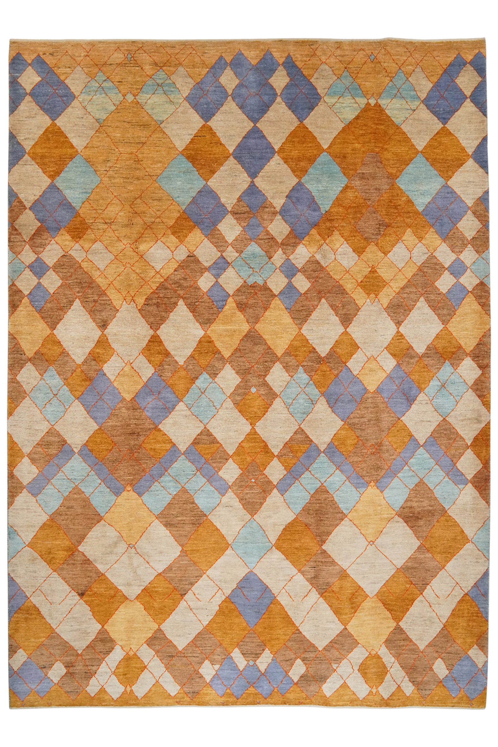 Rizbaf — Handgefertigt, 238x172 cm, Bunt, 100% Virgin Wool | Main view