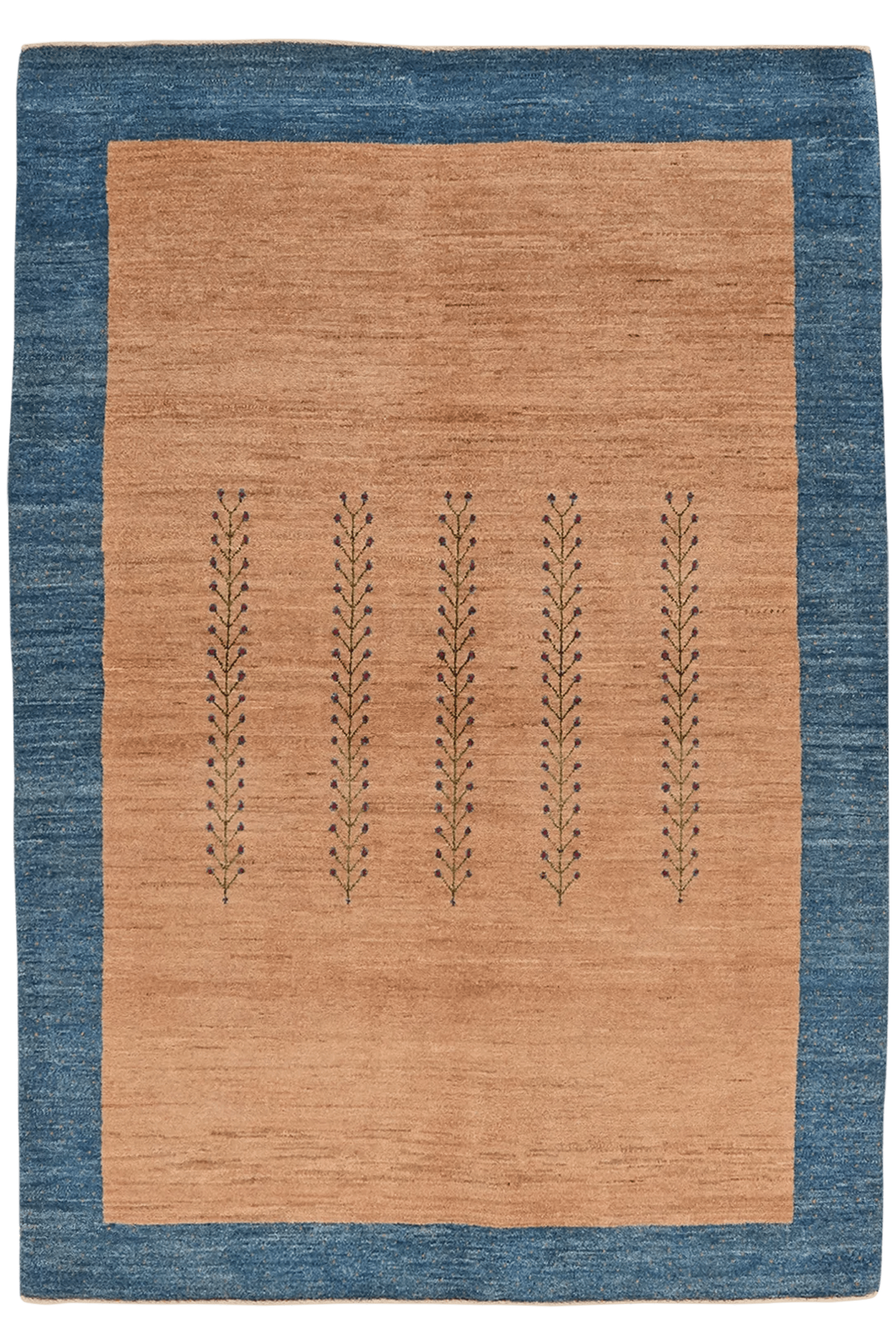 Rizbaf — Hand-knotted, 131x190 cm, Brown, 100% Virgin Wool | Main view