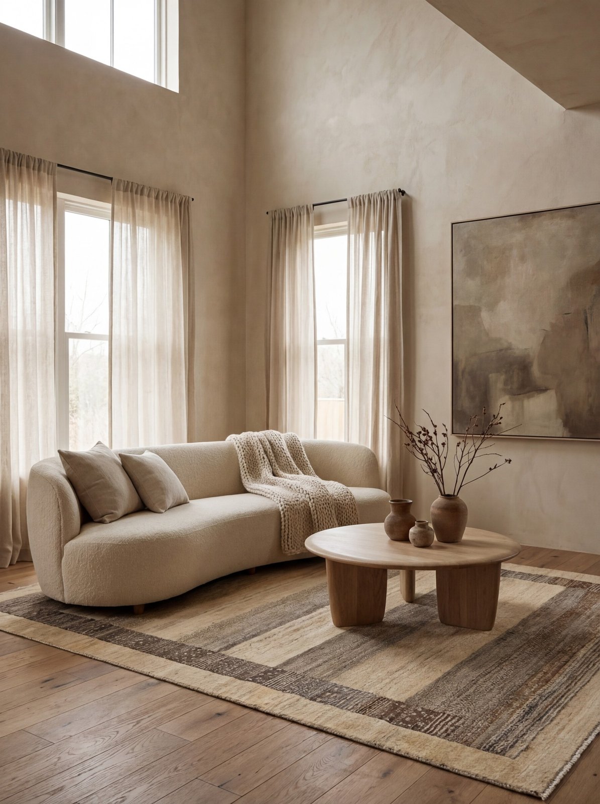 Rizbaf — Hand-knotted, 113x178 cm, Beige, 100% Virgin Wool | Detail view