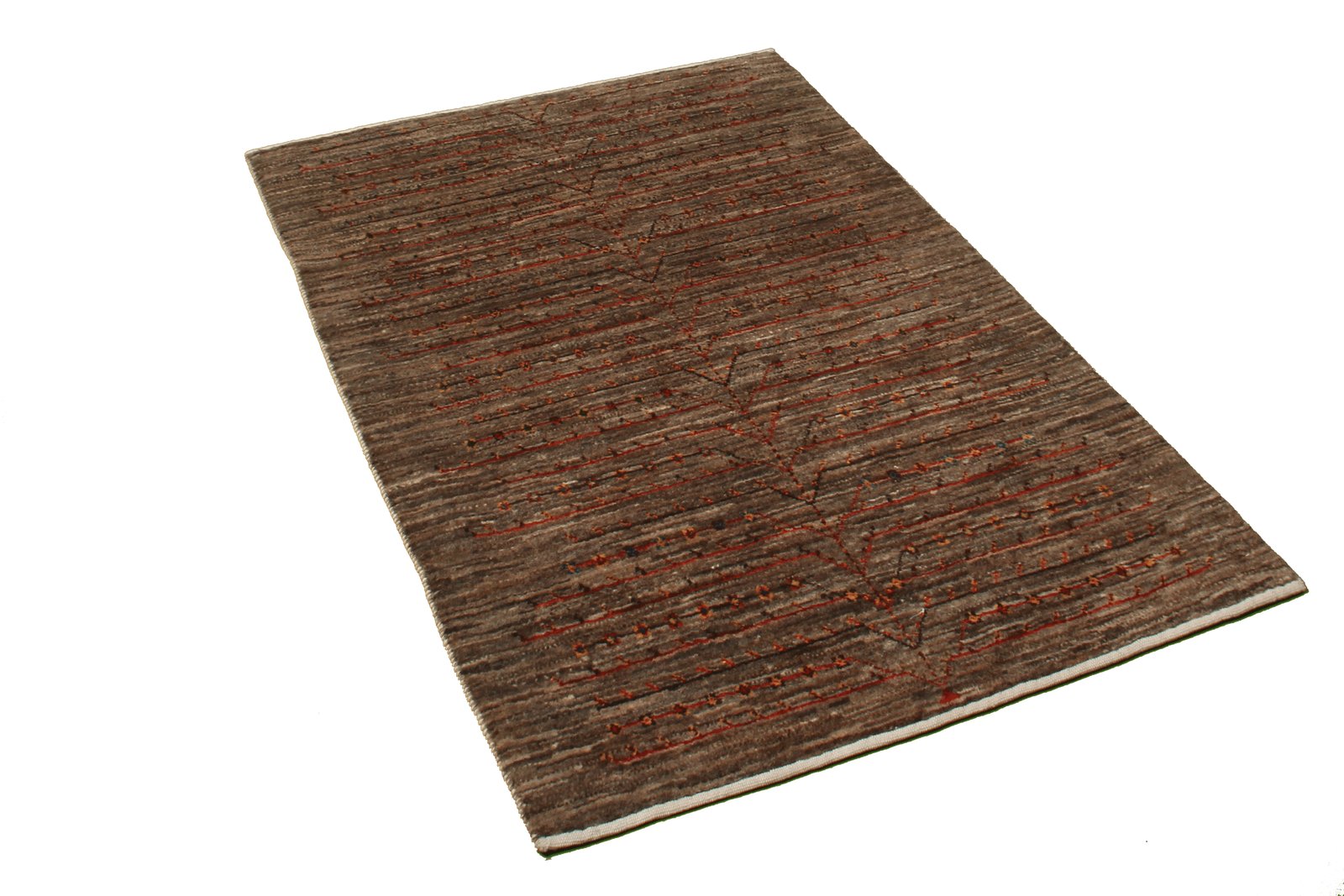 Rizbaf — Hand-knotted, 87x135 cm, Brown, 100% Virgin Wool | View 4