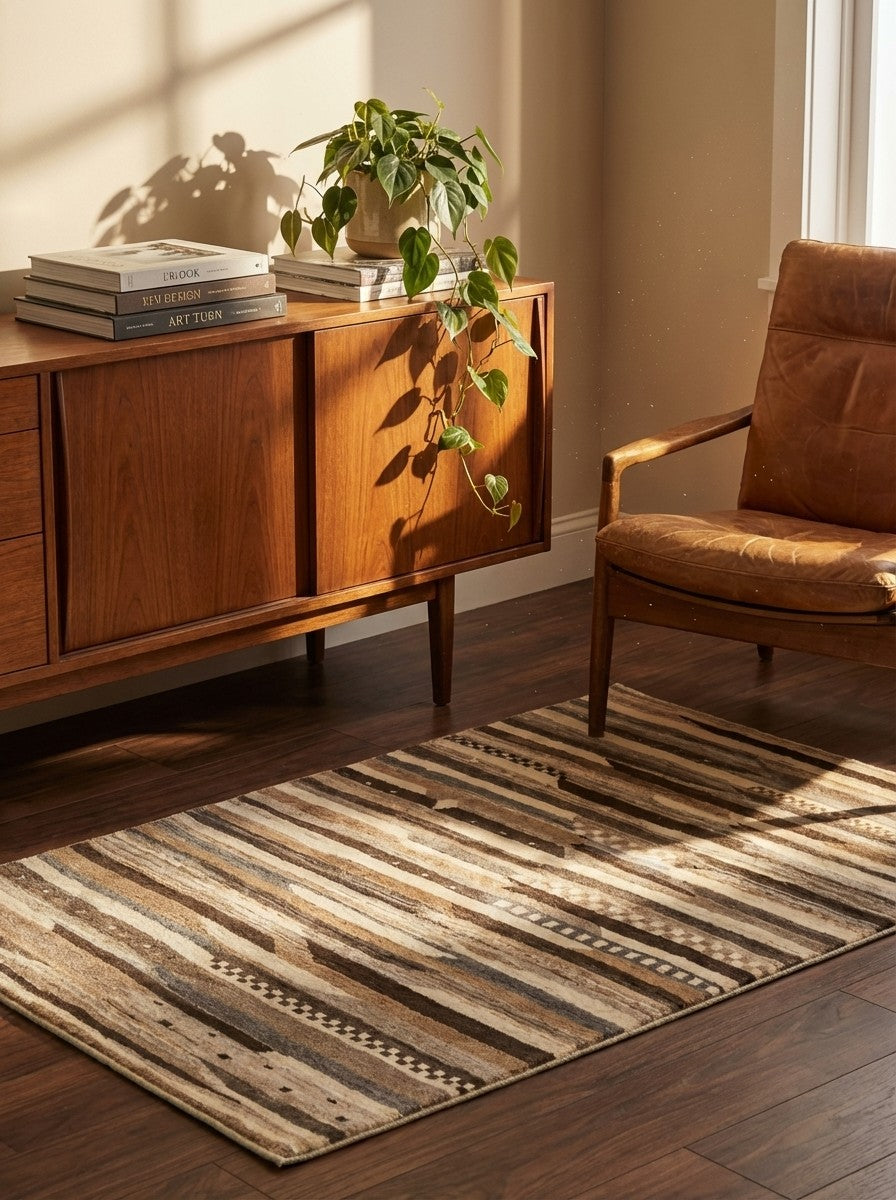 Rizbaf — Hand-knotted, 83x131 cm, Beige, 100% Virgin Wool | Back view