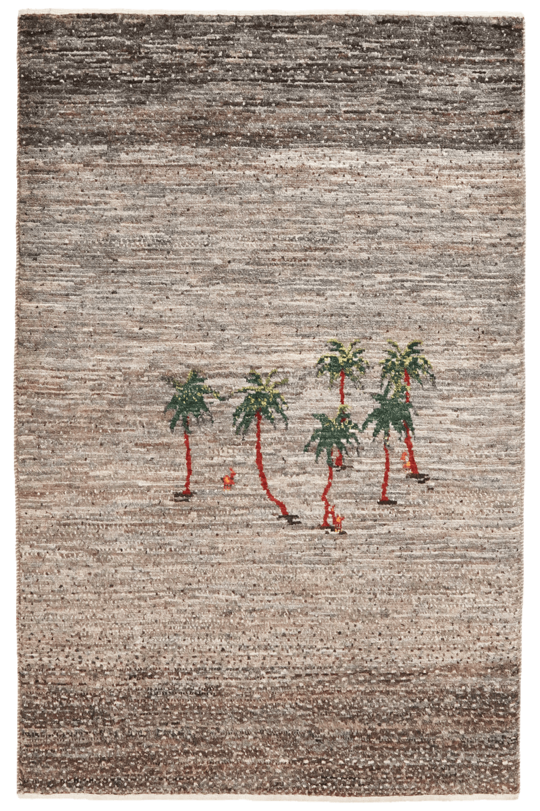 Rizbaf — Hand-knotted, 84x126 cm, Grey, 100% Virgin Wool | Main view
