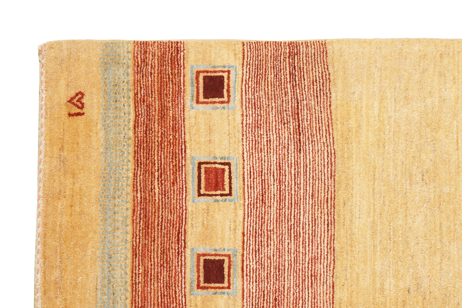 Rizbaf — Hand-knotted, 85x201 cm, Beige, 100% Virgin Wool | View 3