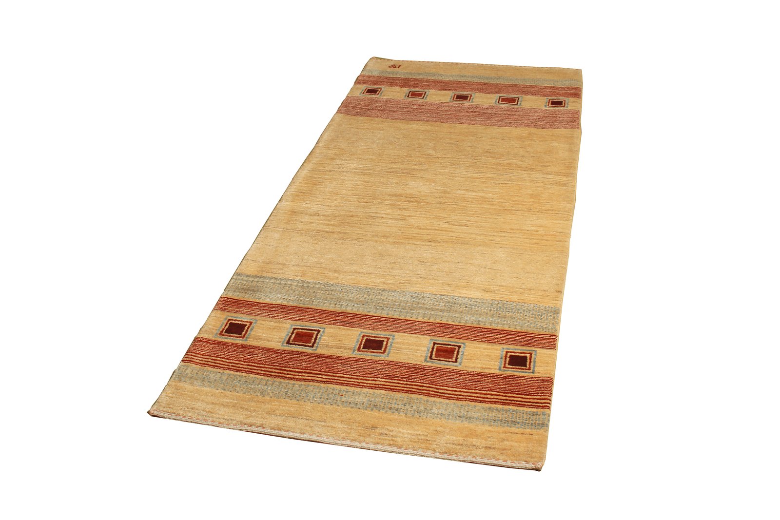 Rizbaf — Hand-knotted, 85x201 cm, Beige, 100% Virgin Wool | View 5