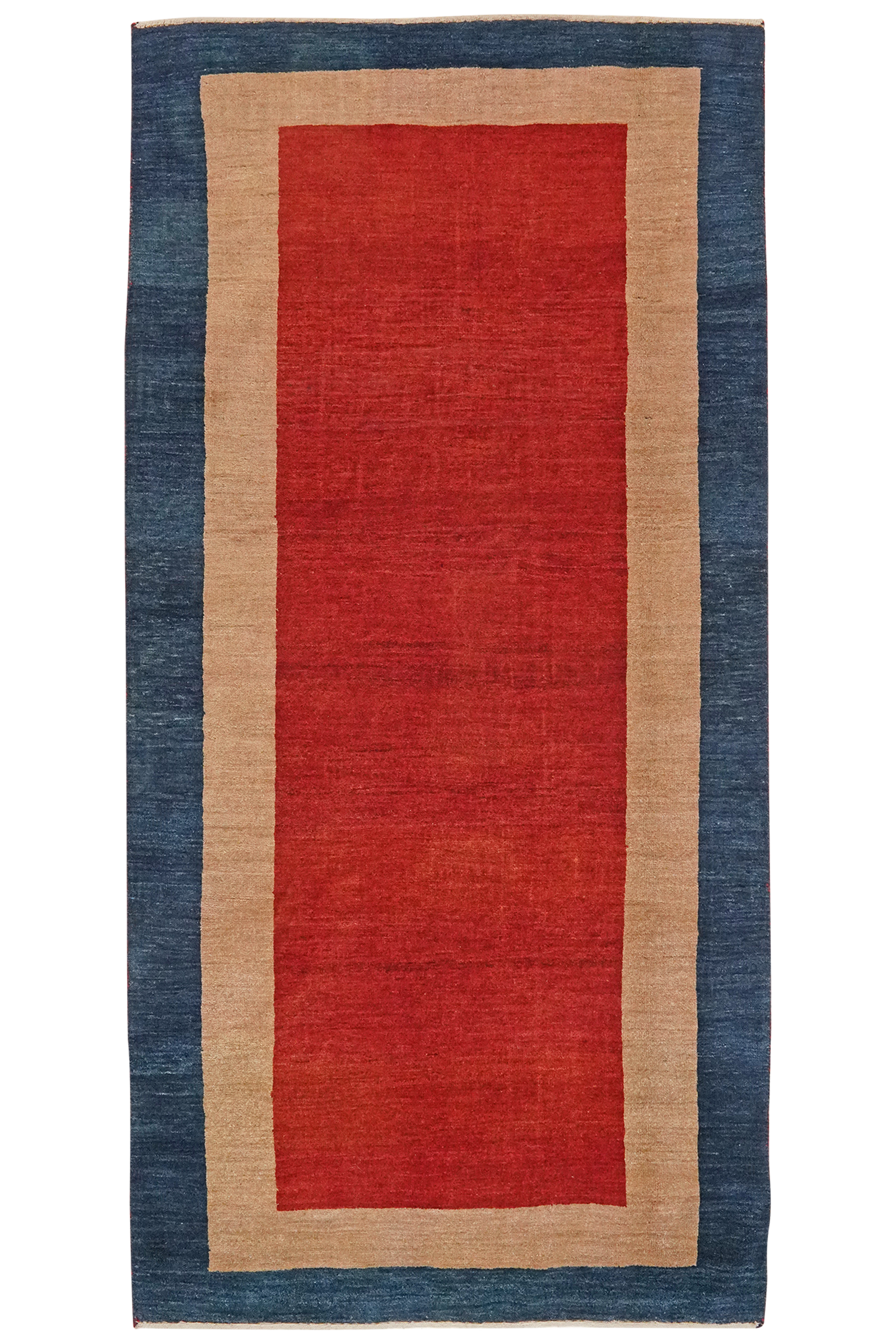 Rizbaf — Handgefertigt, 212x103 cm, Blau, 100% Virgin Wool | Main view