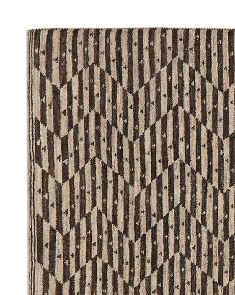 Rizbaf — Handgefertigt, 126x82 cm, Beige, 100% Virgin Wool | View 4