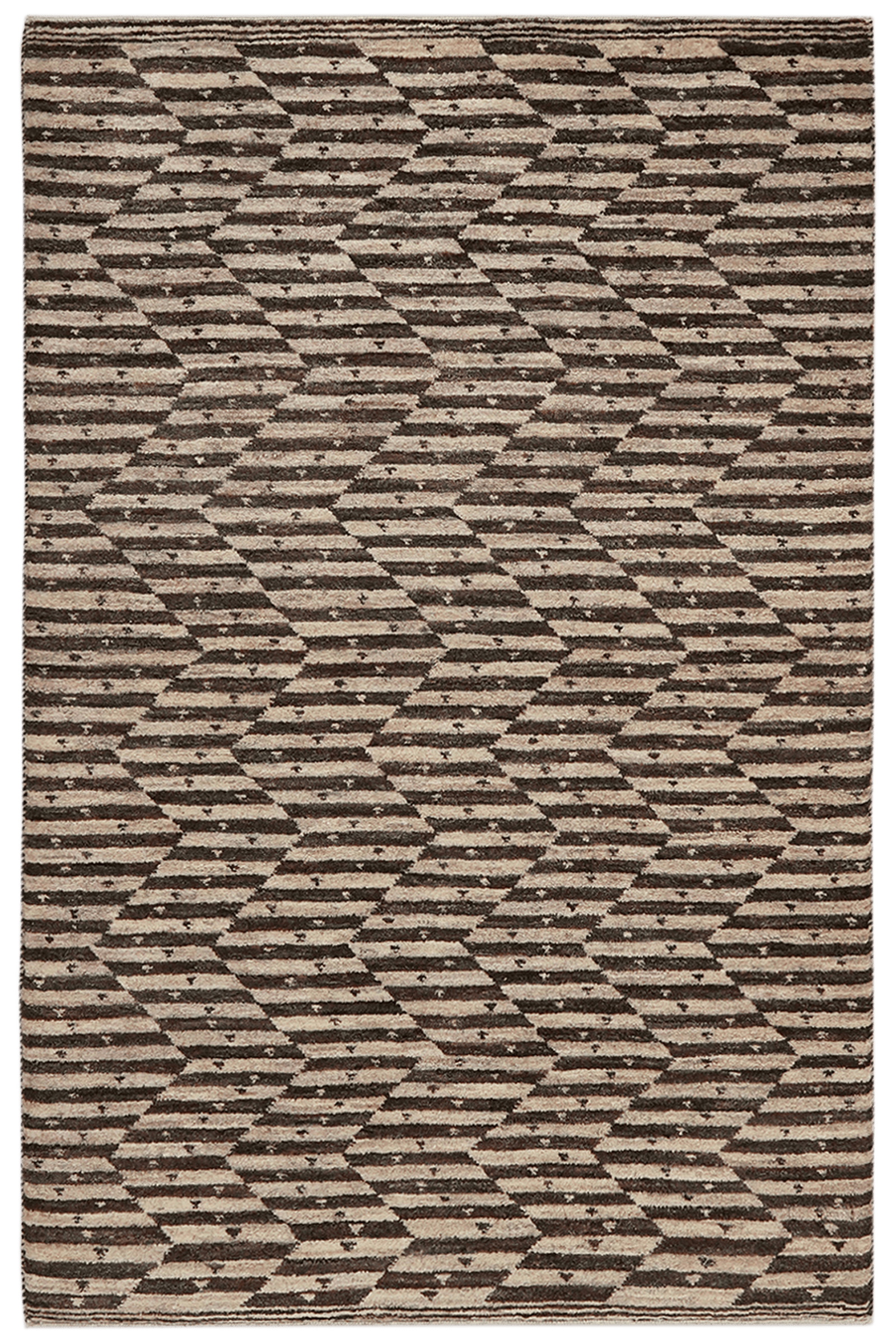 Rizbaf — Hand-knotted, 82x126 cm, Beige, 100% Virgin Wool | Main view