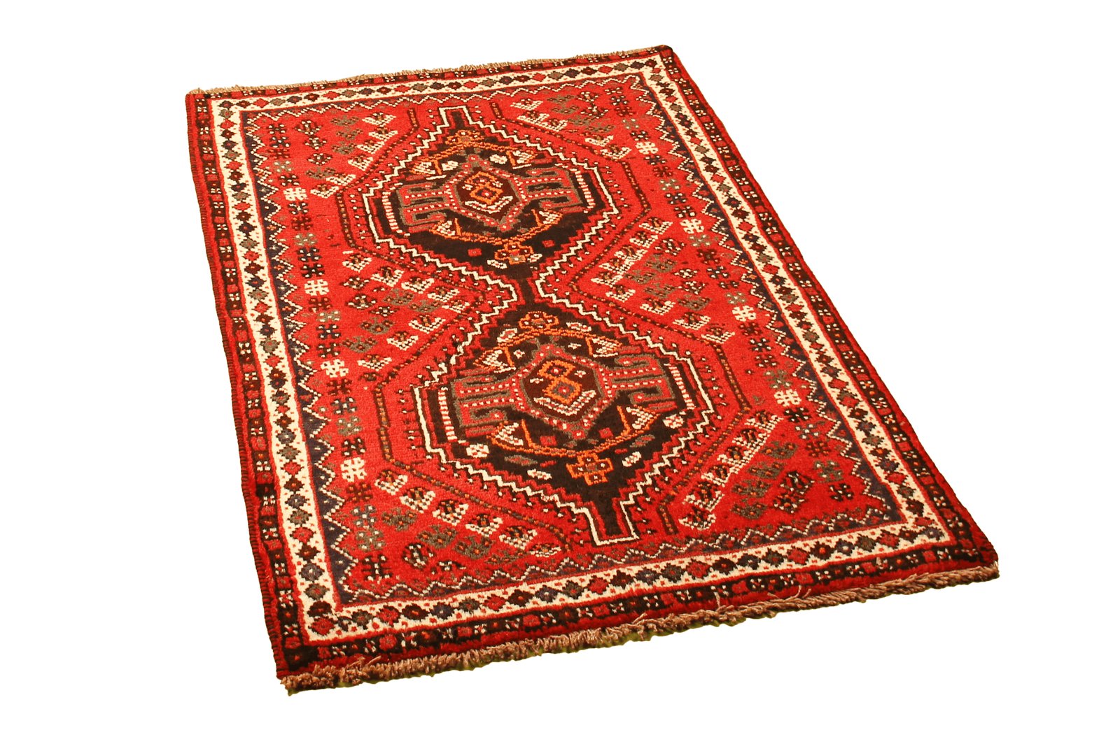 Shiraz — Hand-knotted, 81x120 cm, Red, 100% Virgin Wool | View 4