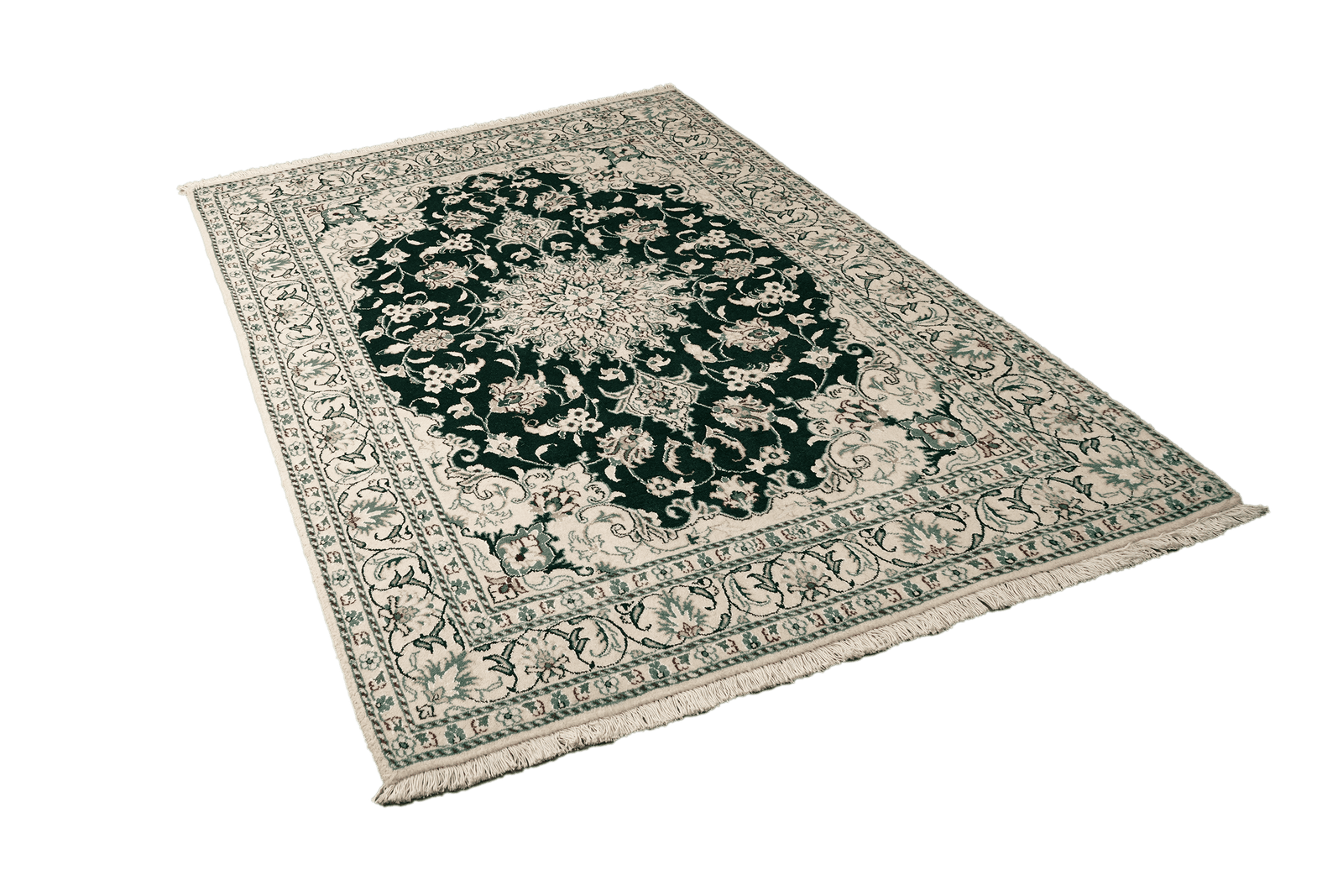 Nain 12La — Hand-knotted, 147x212 cm, Blue, 100% Virgin Wool | View 4