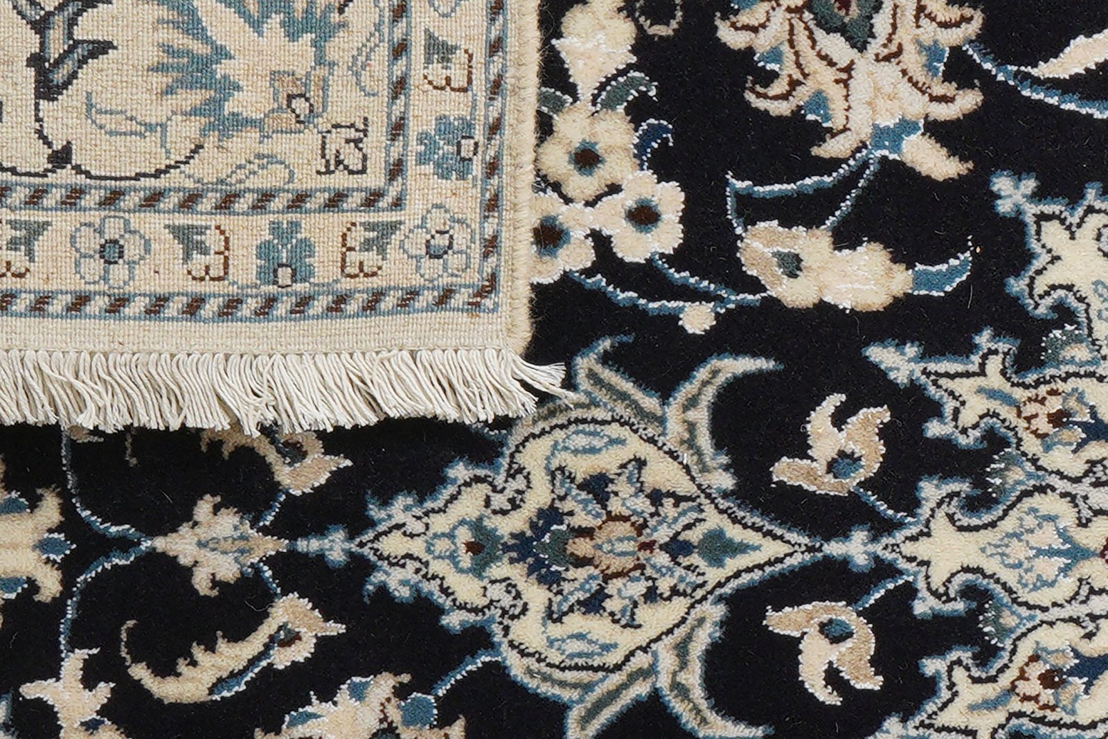 Nain 12La — Hand-knotted, 147x212 cm, Blue, 100% Virgin Wool | View 8