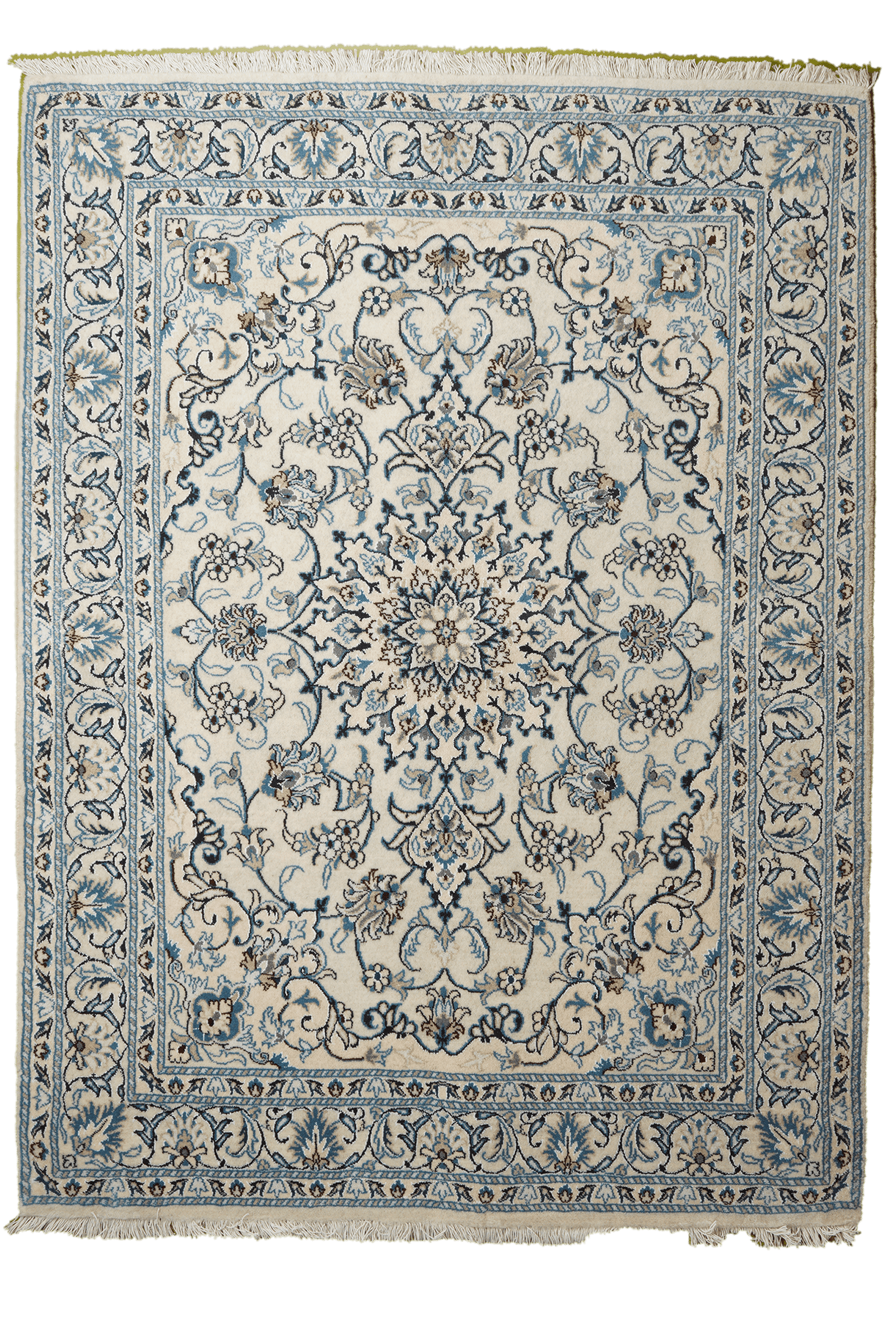 Nain 12La — Hand-knotted, 147x197 cm, Beige, 100% Virgin Wool | Main view