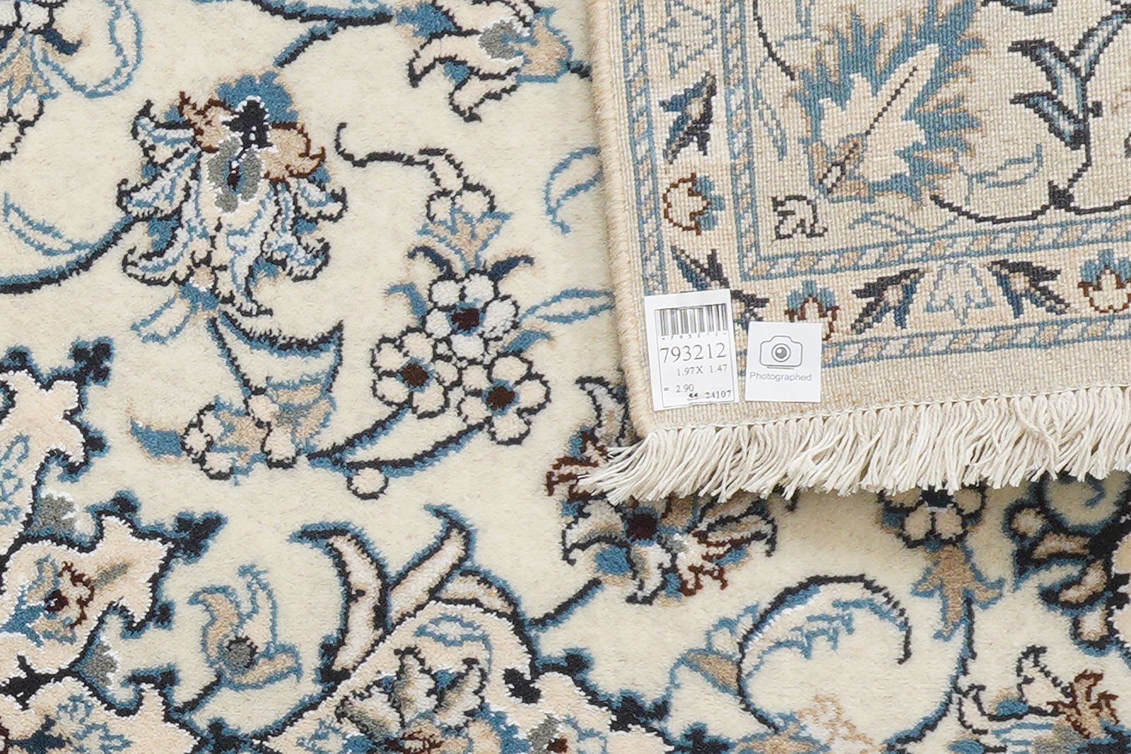 Nain 12La — Hand-knotted, 147x197 cm, Beige, 100% Virgin Wool | View 6
