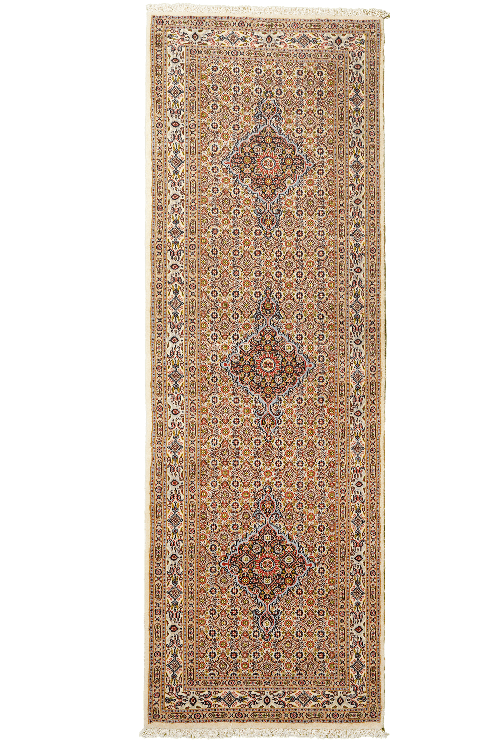 Moud Mahi — Handgefertigt, 242x81 cm, Beige, 100% Virgin Wool | Main view