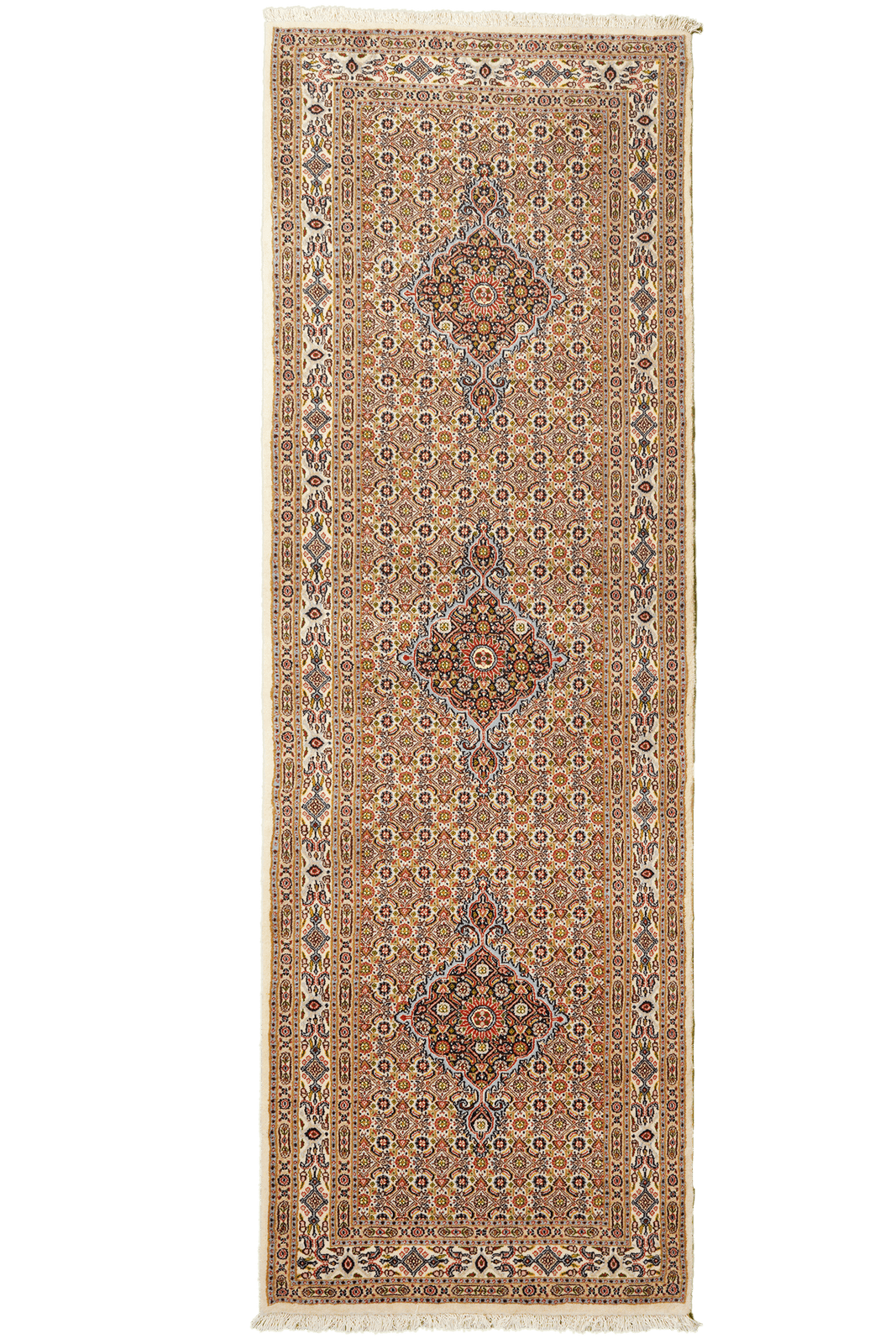 Moud Mahi — Hand-knotted, 81x242 cm, Beige, 100% Virgin Wool | Main view